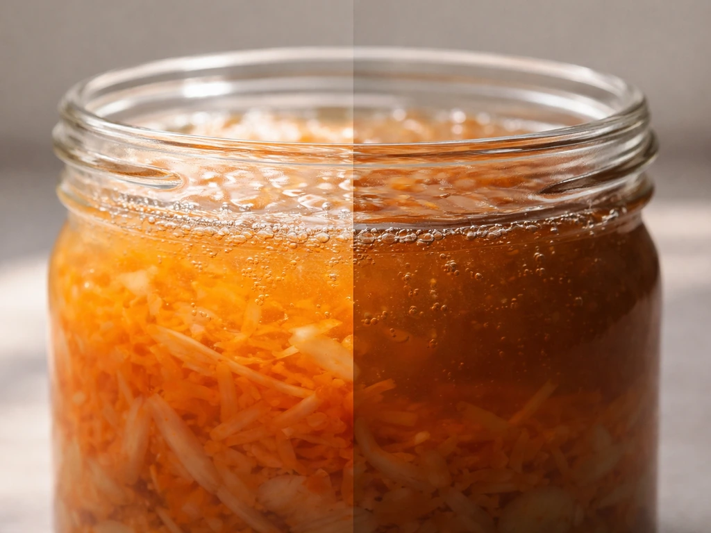 Minimal photo of a food container with two clearly different oxygen zones—surface airy and deeper area dimmer.